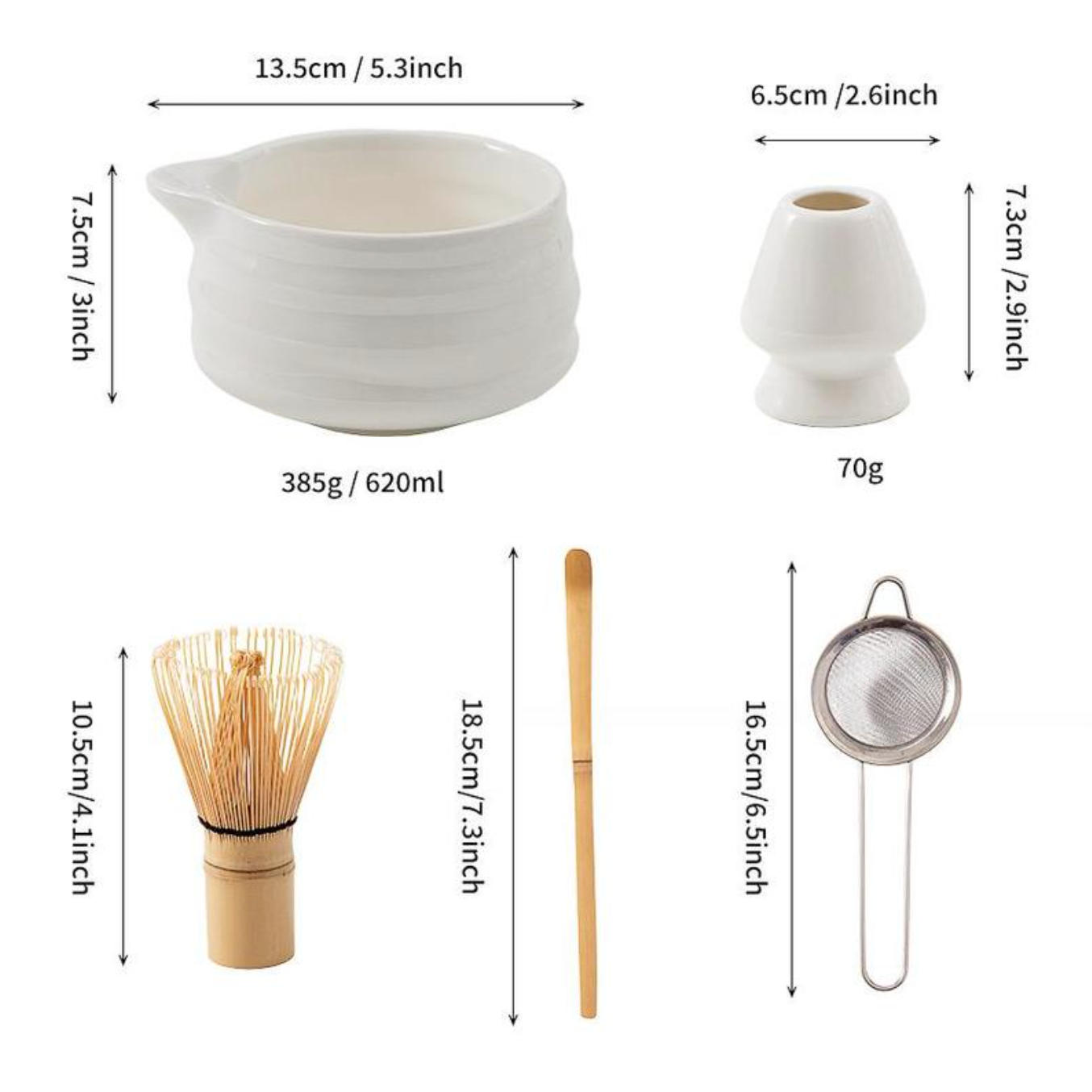Blush Pink Matcha Set – 5-Piece Japanese Tea Kit with Ceramic Bowl, Bamboo Whisk & Scoop – Aesthetic Matcha Set for Home Rituals