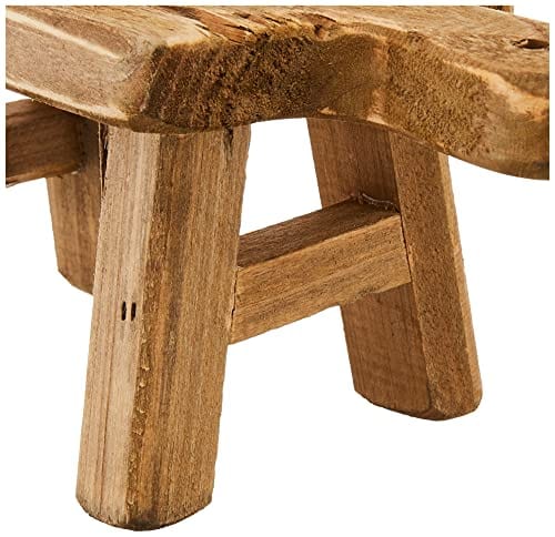 Rustic Small Wood Pedestal with Handle – Perfect for Plants and Decorative Objects