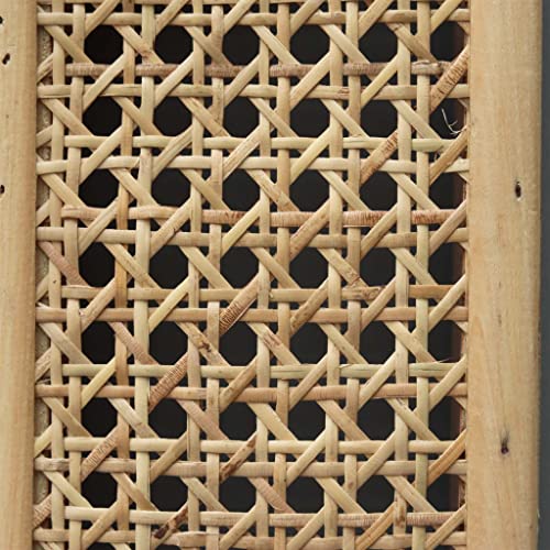 Rectangle Rattan Wall Mirror - Modern Boho Decorative Mirror for Home - Natural Color - 26.375" x 37.875