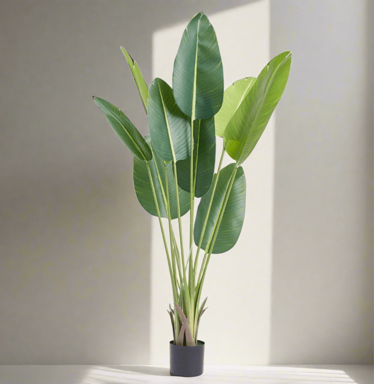 5-Foot Artificial Silk Bird of Paradise Palm Tree Potted Plant - Realistic Indoor Decorative Plant for Home or Office