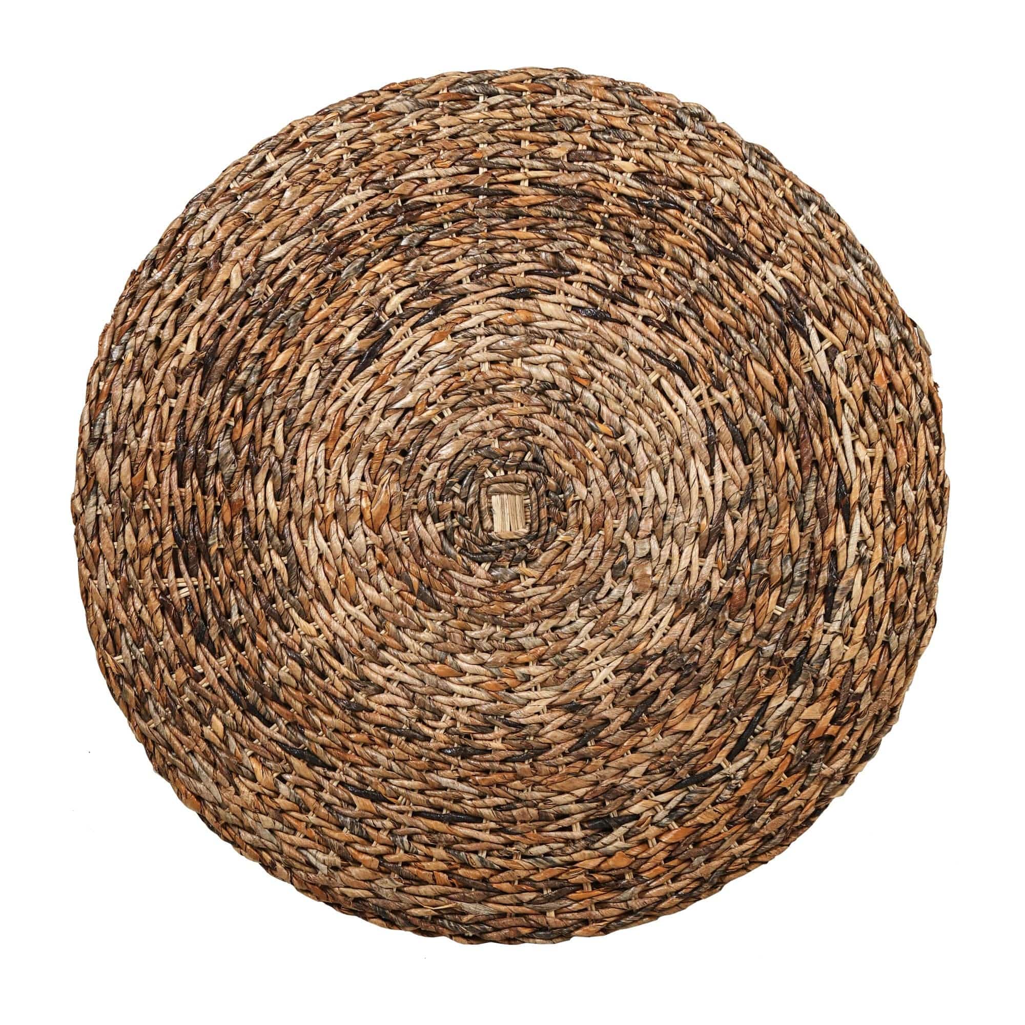 Bohemian Chic Handwoven Abaca Coffee Table with Optional Feet - Sustainable and Unique Décor Piece