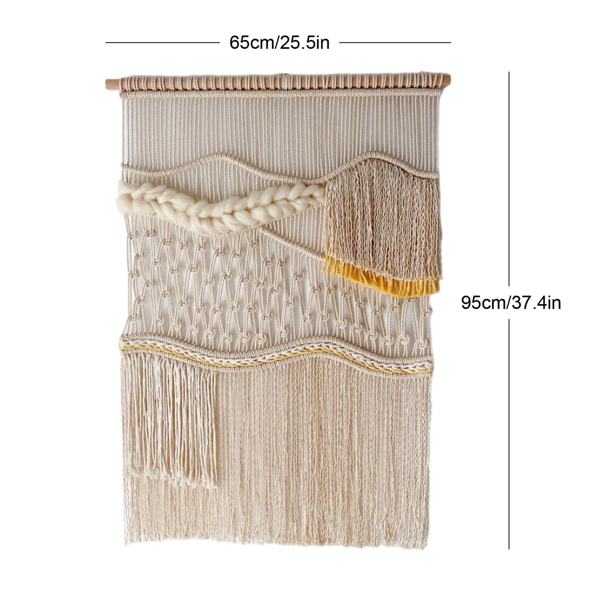 Boho Macrame Wall Hanging – Handmade Curtain, Woven Headboard, Unique Wall Decor, Perfect Gift