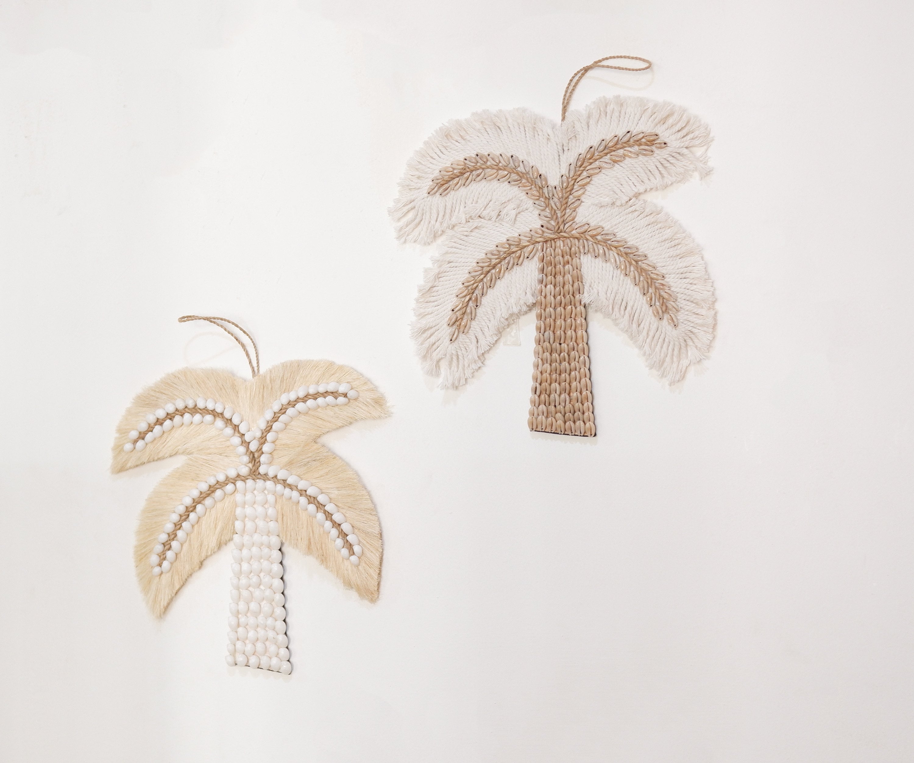 Boho Palm Tree Shell Wall Decor – Coastal Nursery and Kids' Room Ornament