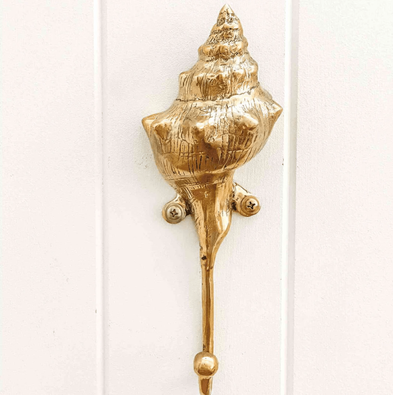 Conch Shell Brass Wall Hook – Elegant Coastal Decor