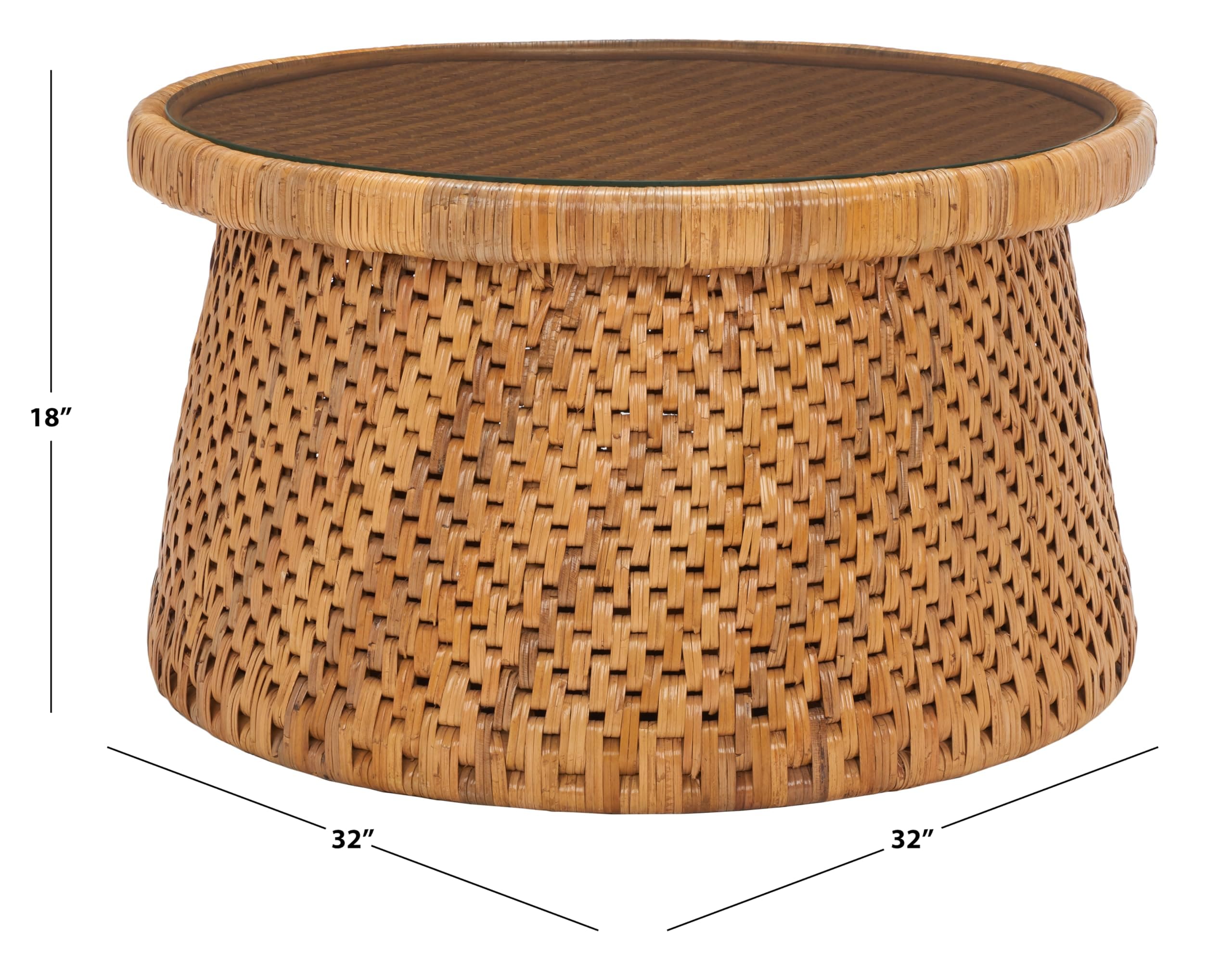 Couture Chic Designer Rattan Coffee Table - Stylish and Sturdy Furniture for Your Home