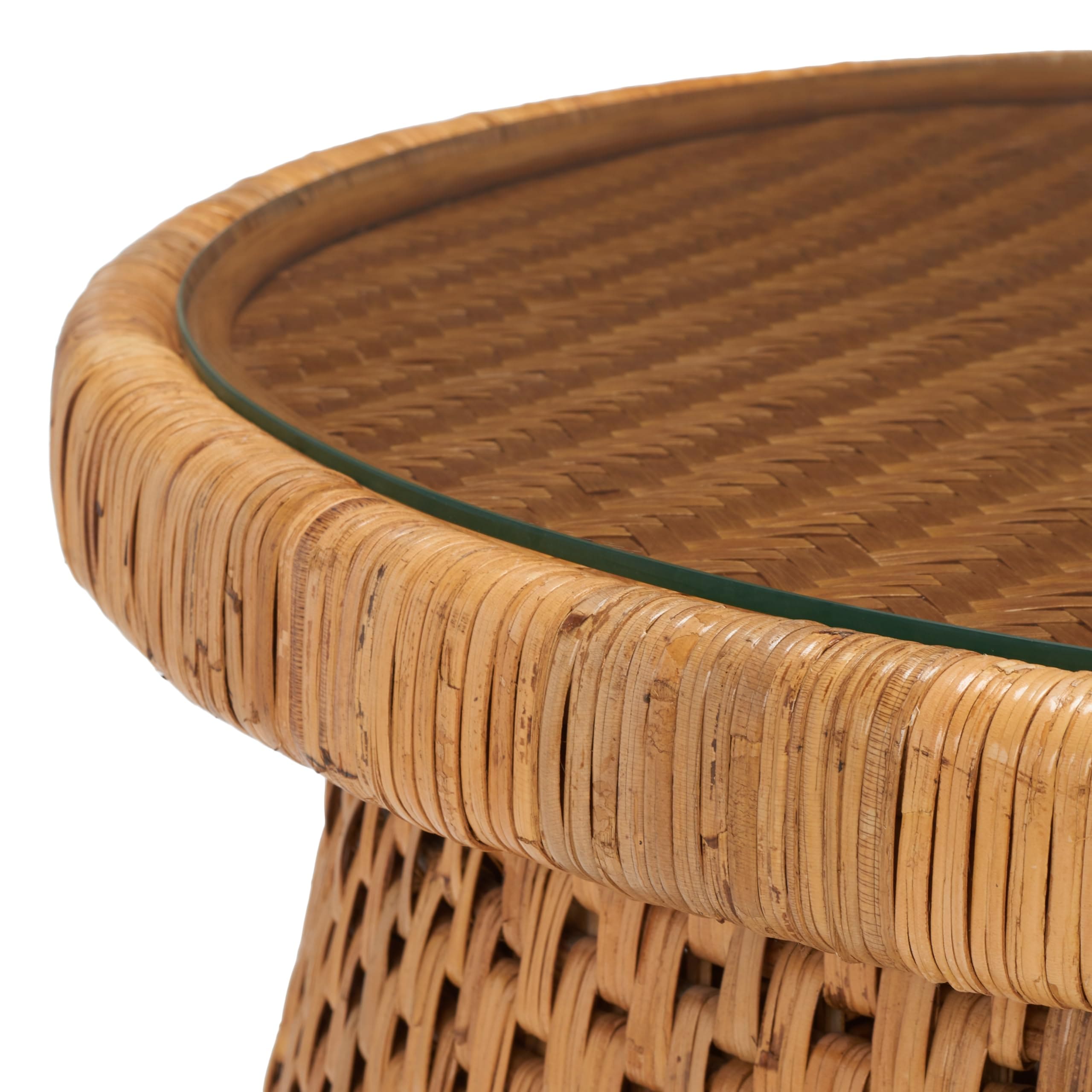 Couture Chic Designer Rattan Coffee Table - Stylish and Sturdy Furniture for Your Home