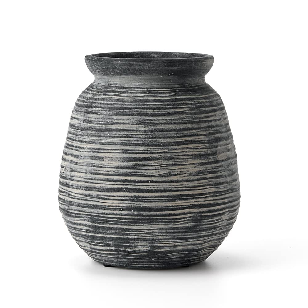 Elegant Black Ceramic Vase – Perfect for Modern Farmhouse and Boho Home Decor