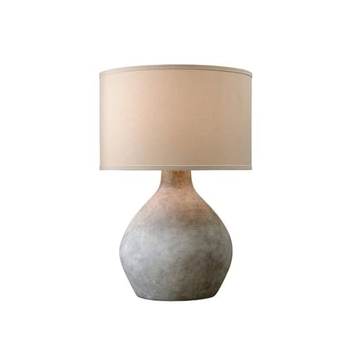 Elegant Lava Finish Table Lamp with Linen Shade – 26.25 Inch Incandescent Light