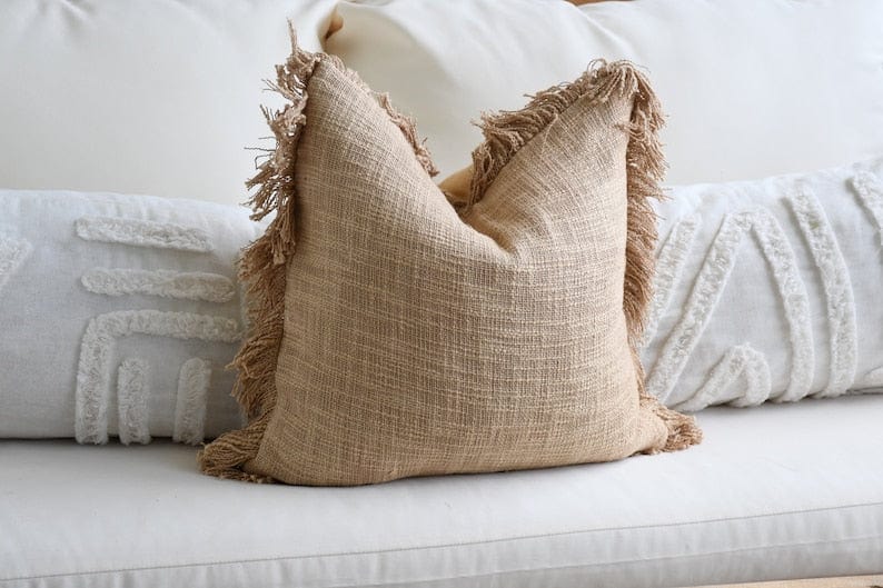 Hand-Woven Cotton Pillow Covers from India - 16x16 - Boho Decor - (Insert Not Included)