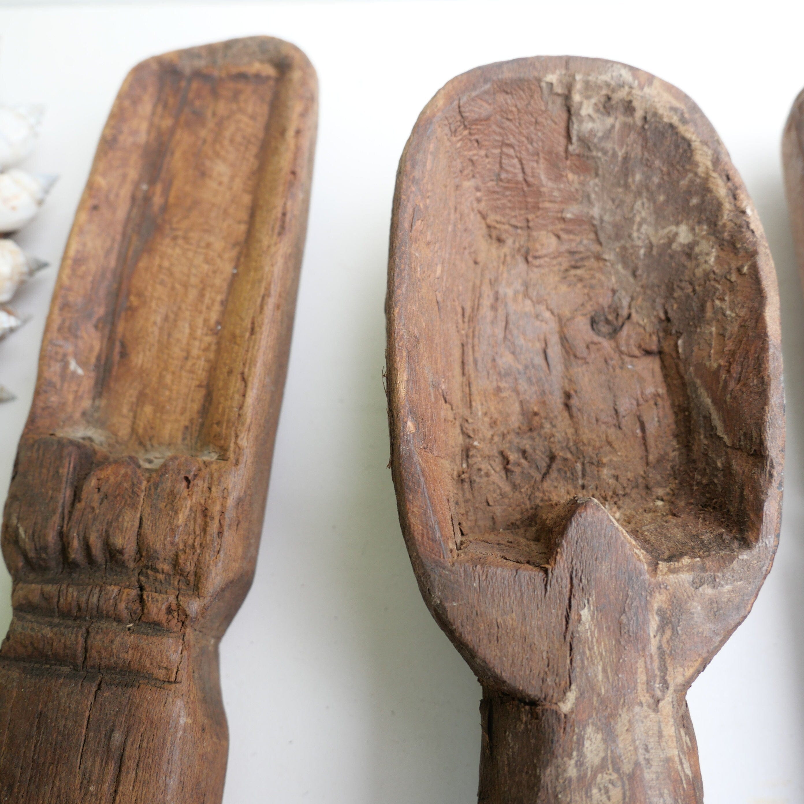 Handcarved Old Rustic Wooden Rice Spoon – Vintage Boho Kitchen Decor