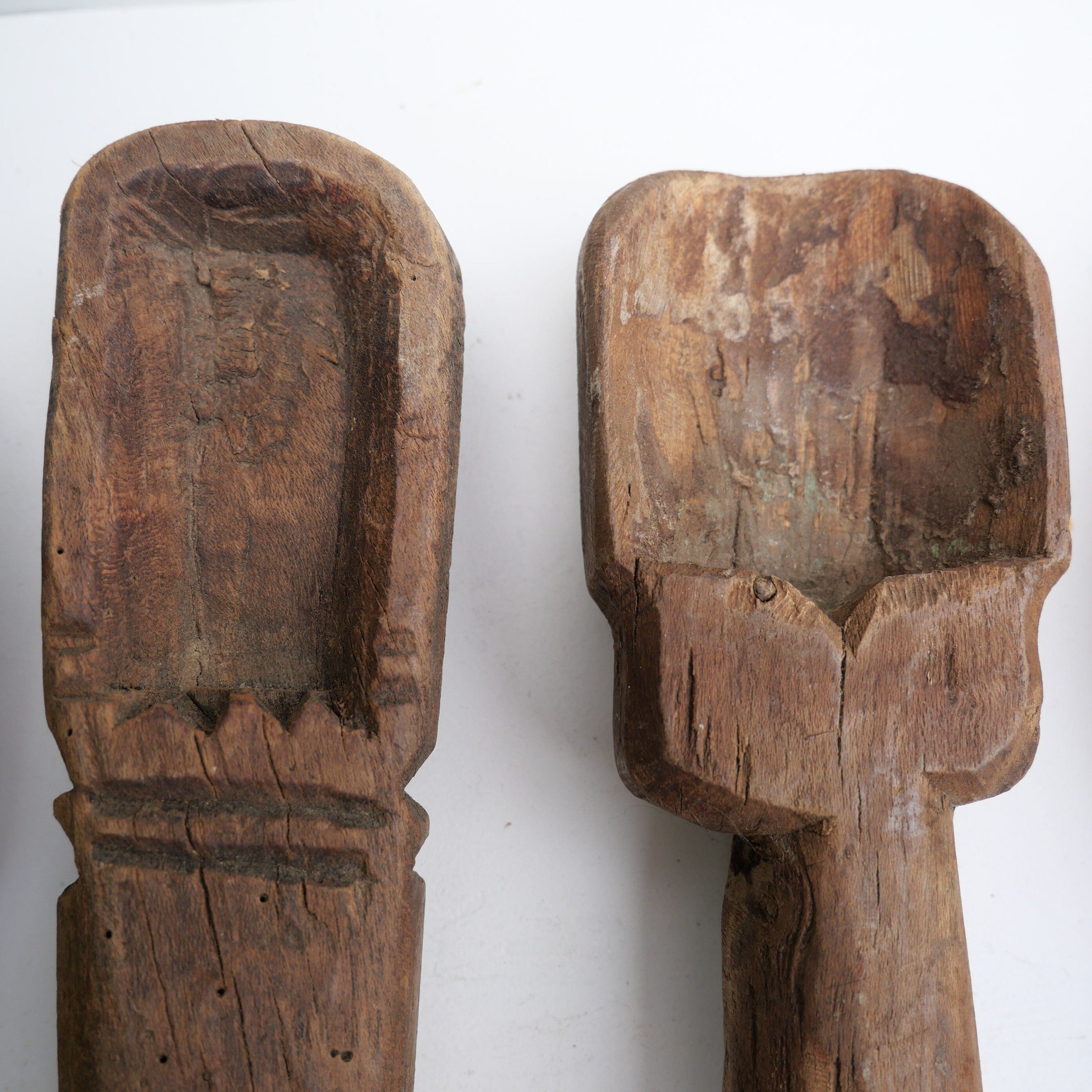 Handcarved Old Rustic Wooden Rice Spoon – Vintage Boho Kitchen Decor