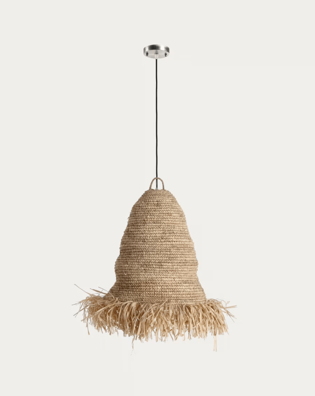 Handcrafted Bohemian Raffia Pendant Lampshade - Bali Boho Style Lighting