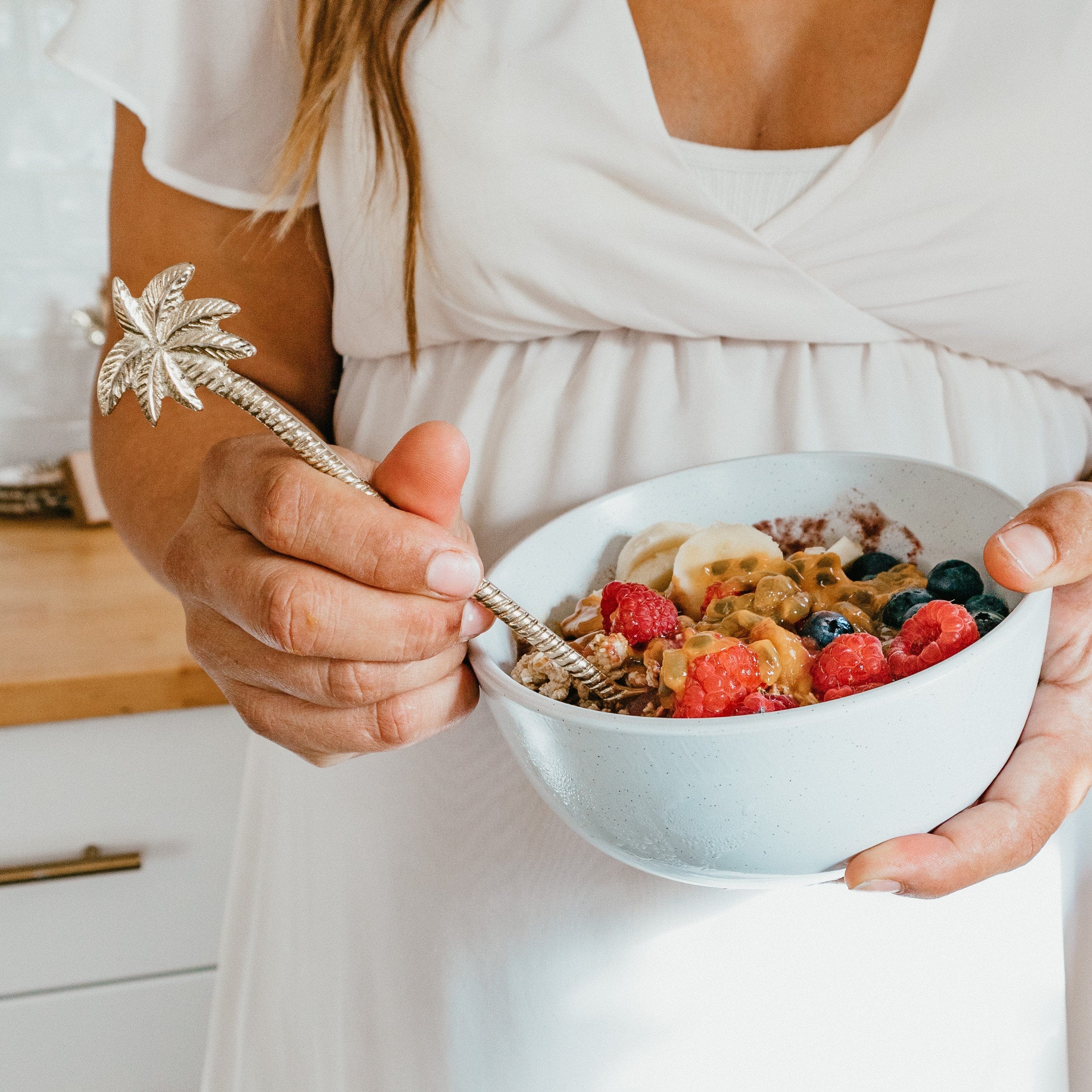 Handcrafted Gold Brass Spoons for Smoothie Bowls – Perfect for Food Styling and Photography