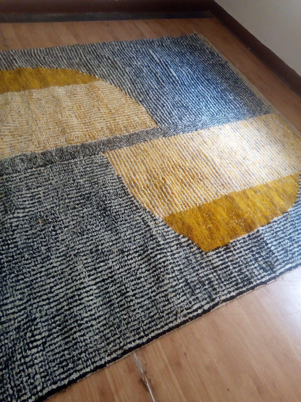 Handcrafted Moroccan Wool Rug, Beni Ourain Style with Azilal Berber Design in Brown