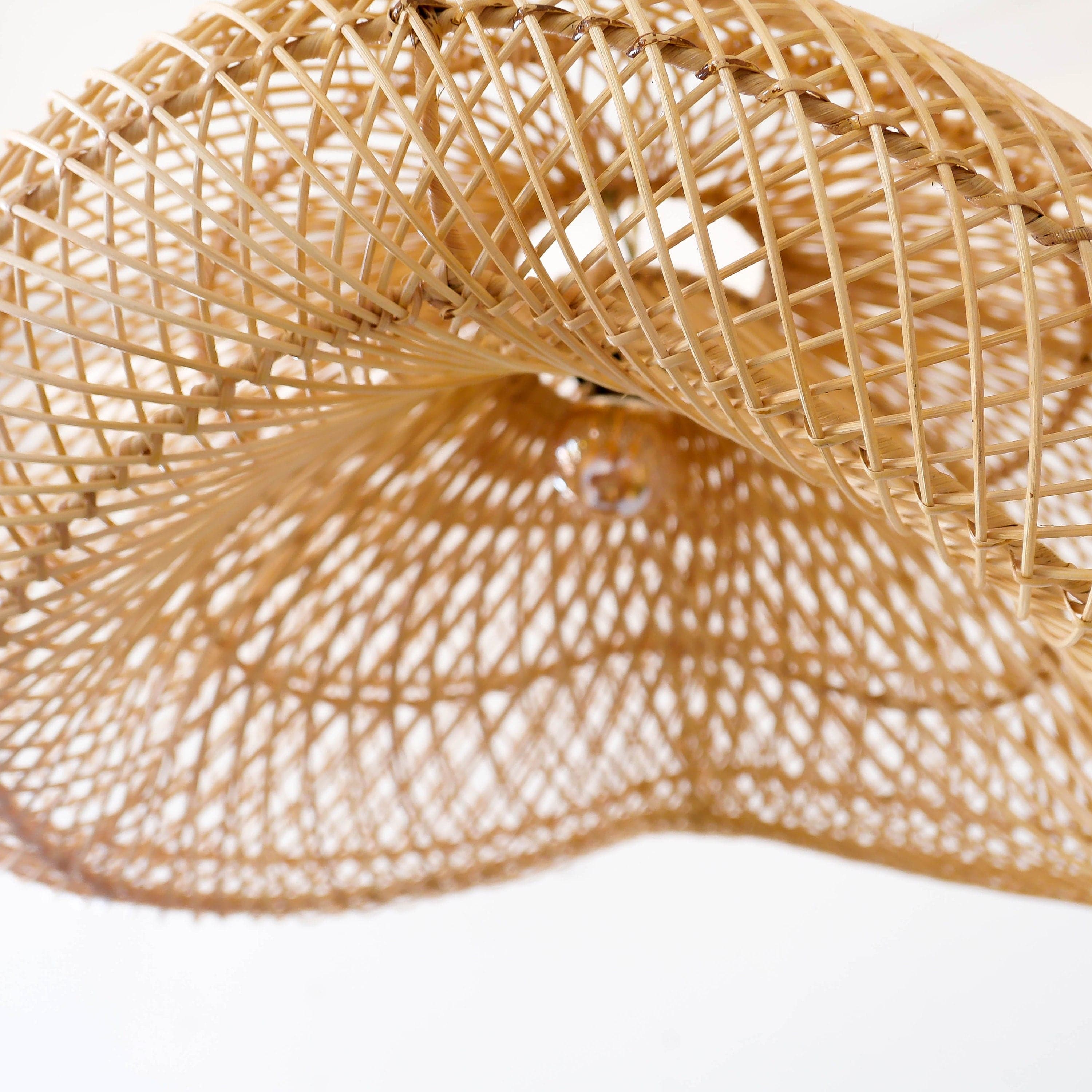 Handcrafted Natural Rattan Lampshade – Versatile Boho and Rustic Home Decor