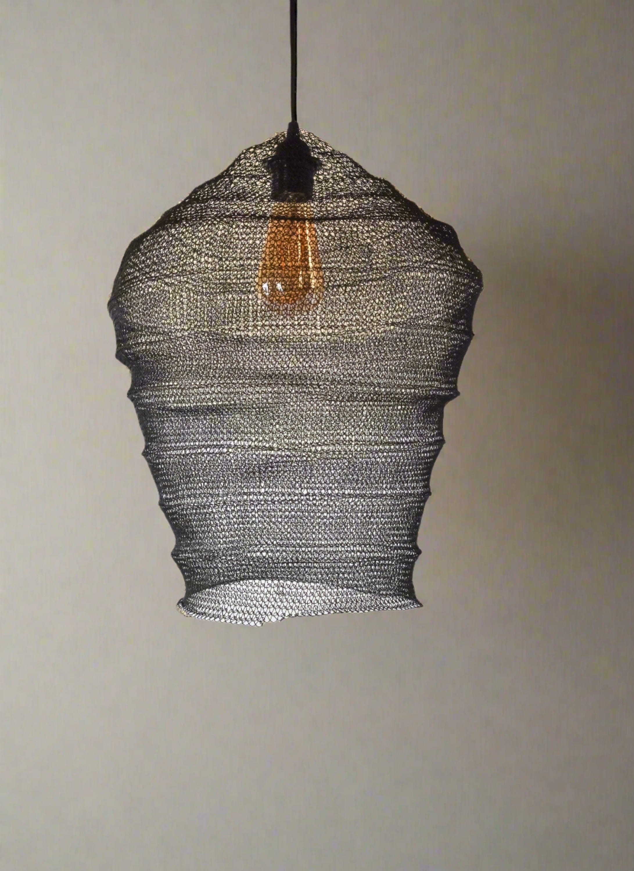 Handcrafted Sumba Metal Wire Pendant Lampshade | Boho and Modern Home Decor