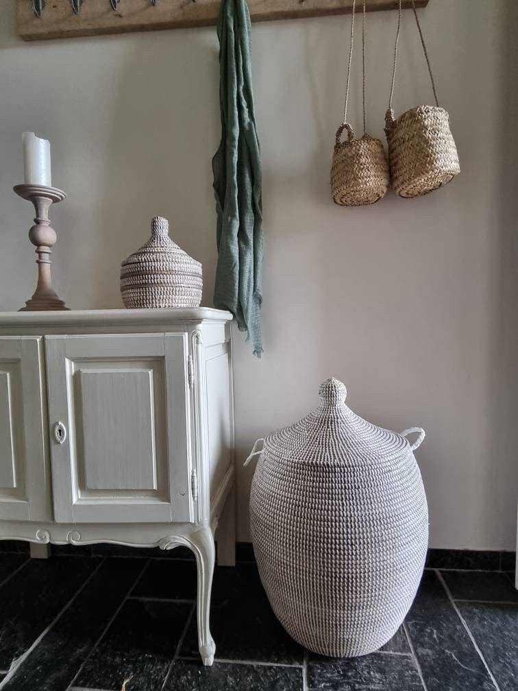 Handmade African Fairtrade Seagrass Basket - Versatile Home Storage and Decor Solution - 64cm Height