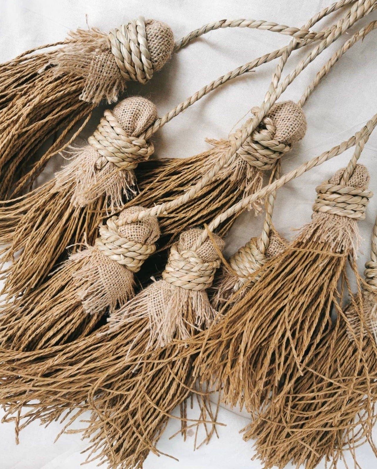 Handmade Boho Wall Tassels - Natural Decorative Wall Hanging, Bohemian Home Decor