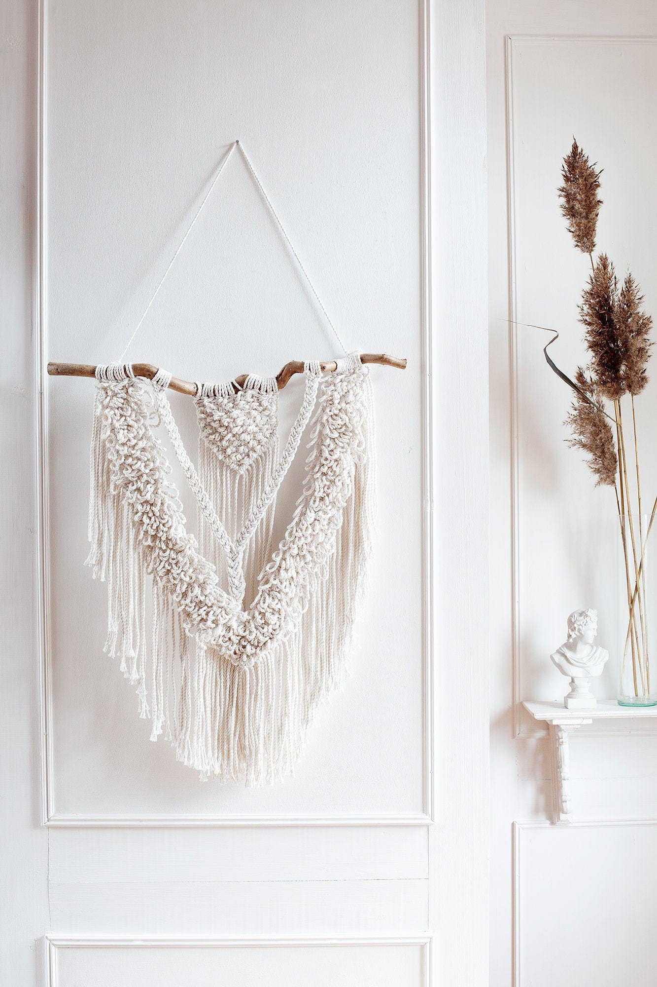 Handmade Macrame Wall Decor – Rich Textured Rope Tapestry, Modern Boho Wall Hanging, Unique Housewarming Gift