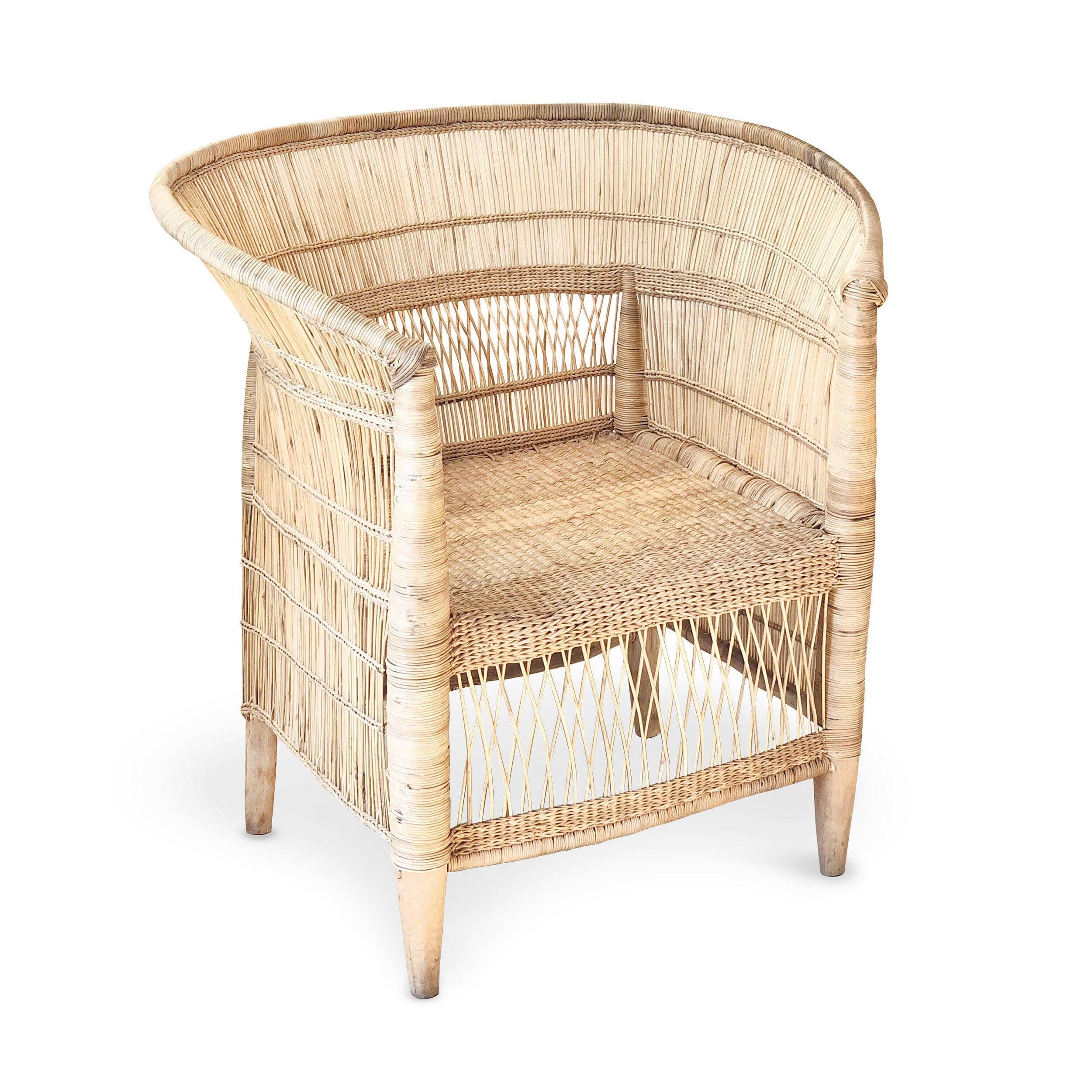 Handmade Traditional Malawi Cane Chair - Premium Quality, Indoor/Outdoor Seating