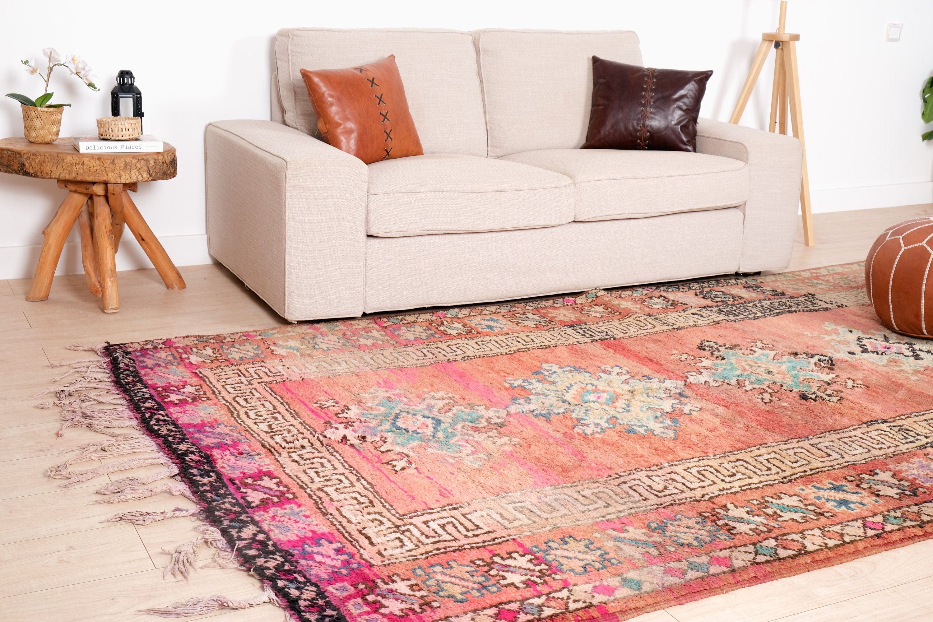 Handmade Vintage Moroccan Wool Rug - Authentic Berber Carpet with Intricate Designs, 5.7 x 10.4 ft.