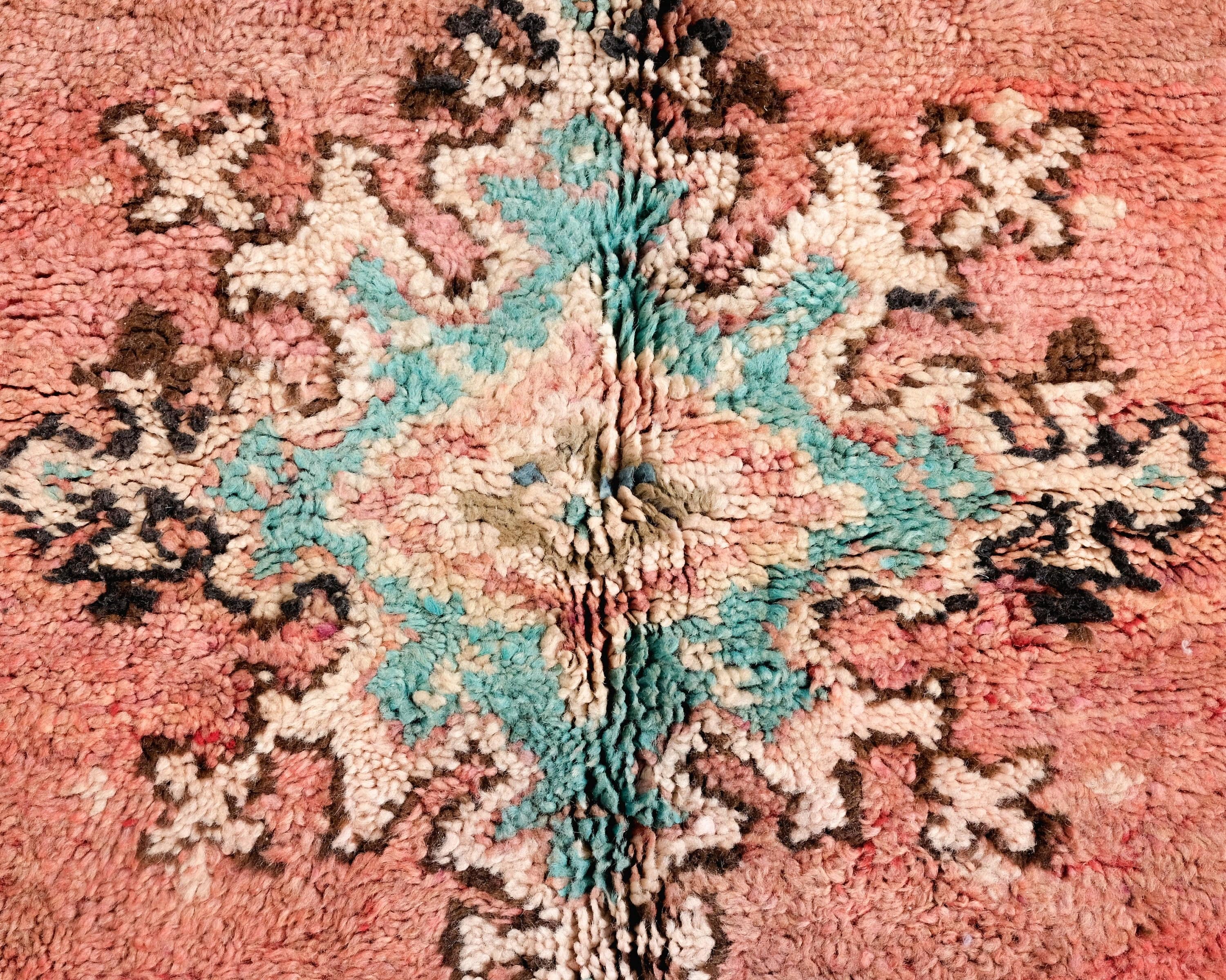 Handmade Vintage Moroccan Wool Rug - Authentic Berber Carpet with Intricate Designs, 5.7 x 10.4 ft.