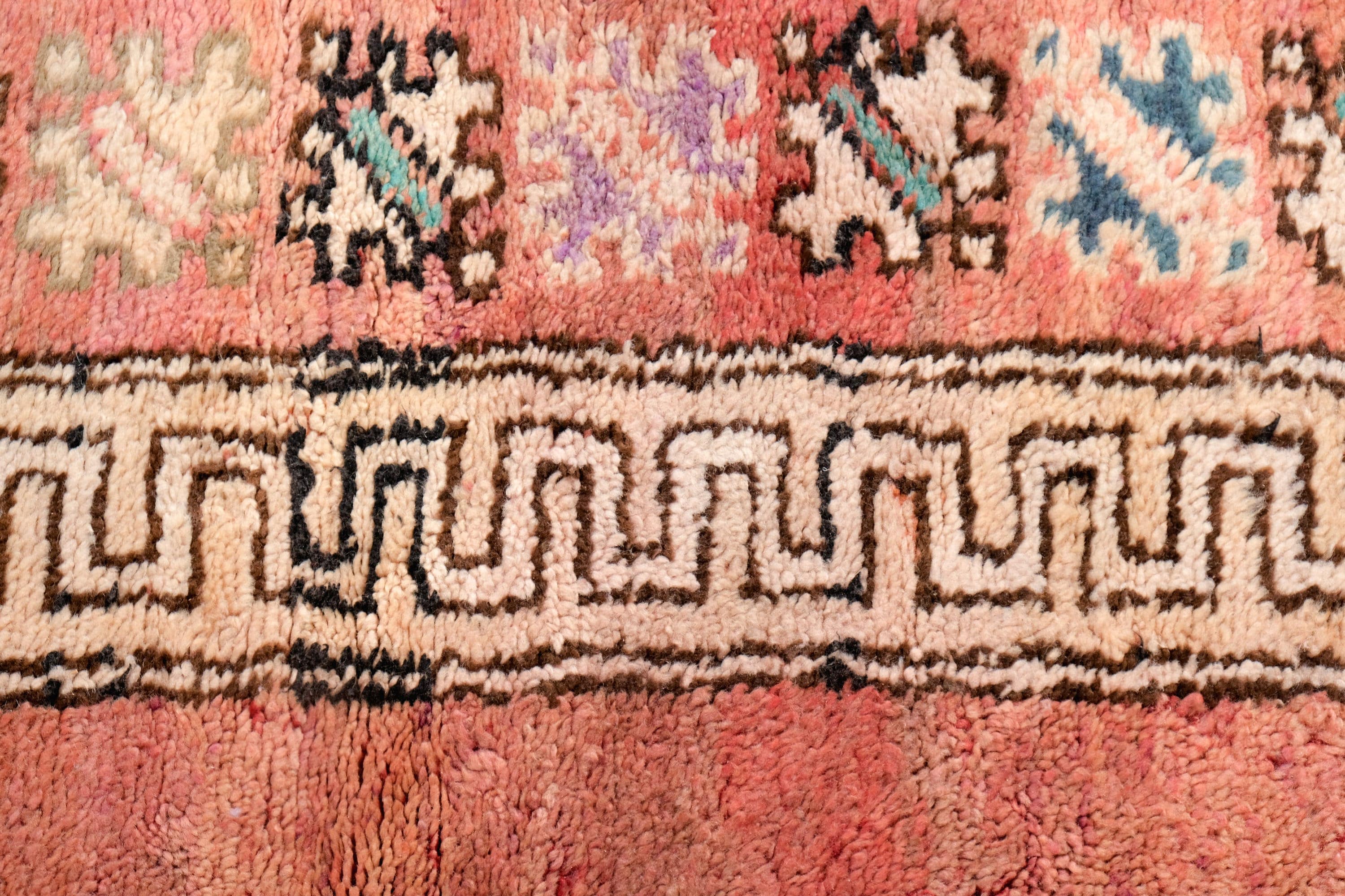 Handmade Vintage Moroccan Wool Rug - Authentic Berber Carpet with Intricate Designs, 5.7 x 10.4 ft.