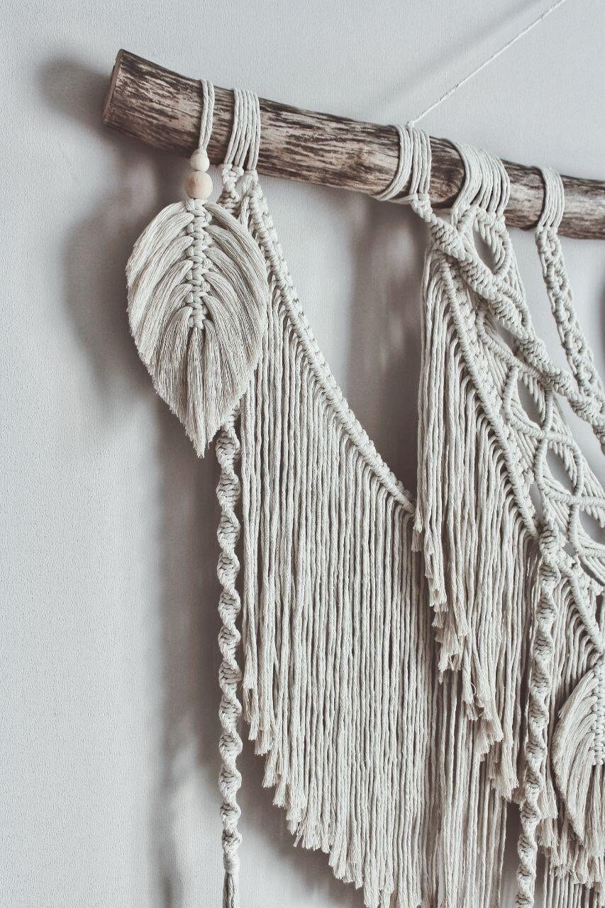 Large Macrame Wall Hanging – Boho Wedding Backdrop, Tapestry Wall Art, Eco-Friendly Cotton and Wood