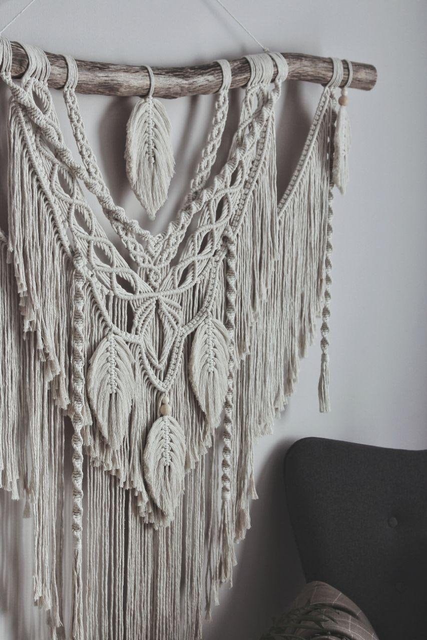 Large Macrame Wall Hanging – Boho Wedding Backdrop, Tapestry Wall Art, Eco-Friendly Cotton and Wood