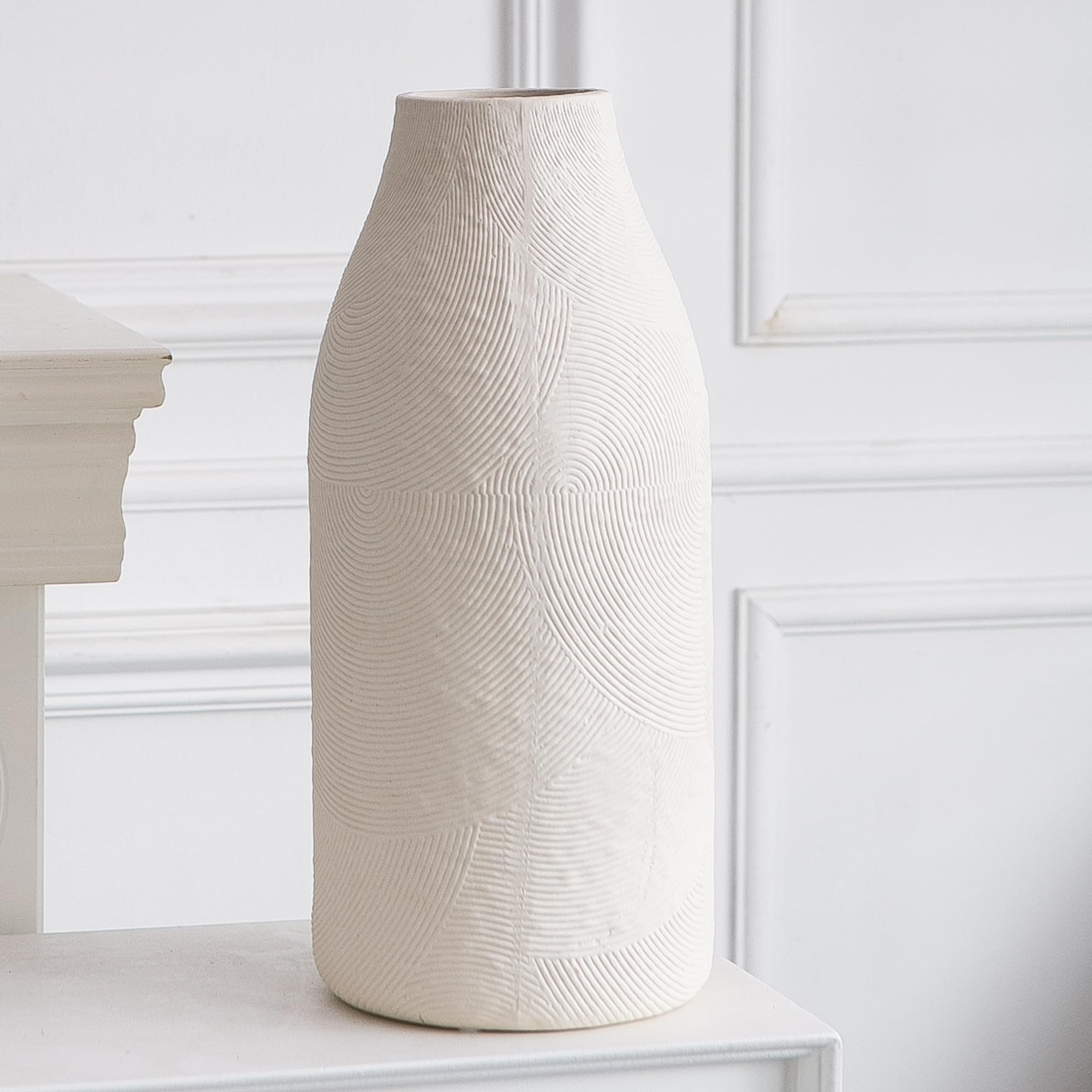 Large Textured Ceramic Vase – Perfect for Modern Farmhouse and Boho Home Decor