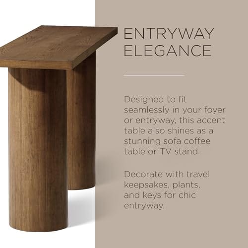 Modern Minimalist Lana Console Table with Solid Wood Construction