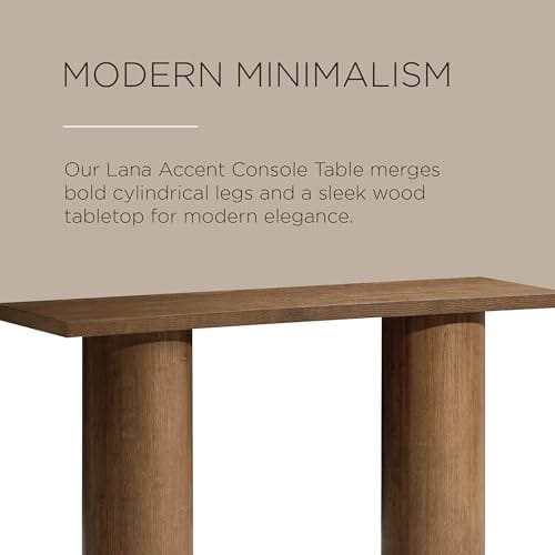 Modern Minimalist Lana Console Table with Solid Wood Construction