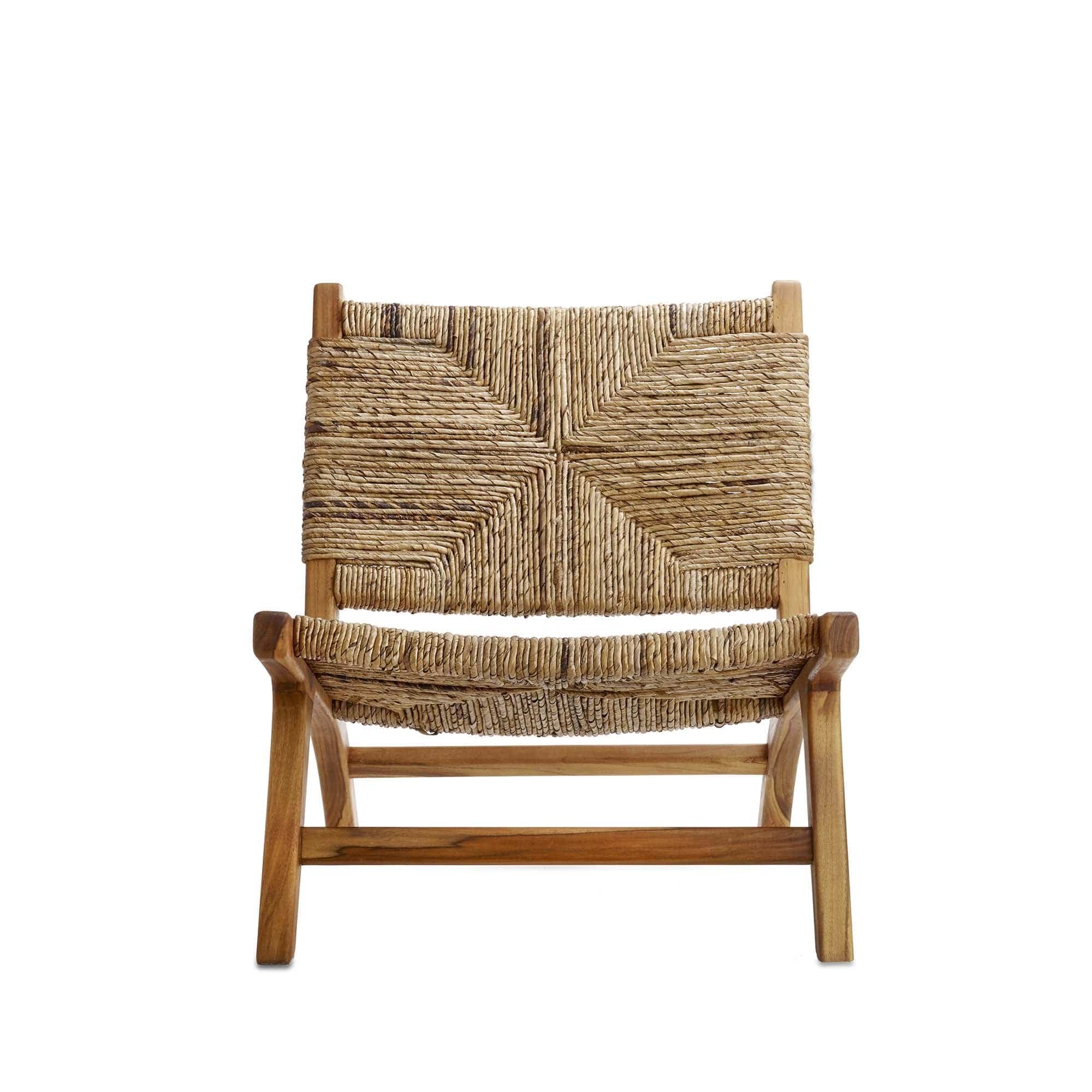 Natural Banana Tree Bark Lounge Chair - Mid-Century Modern Style for Elegant Comfort