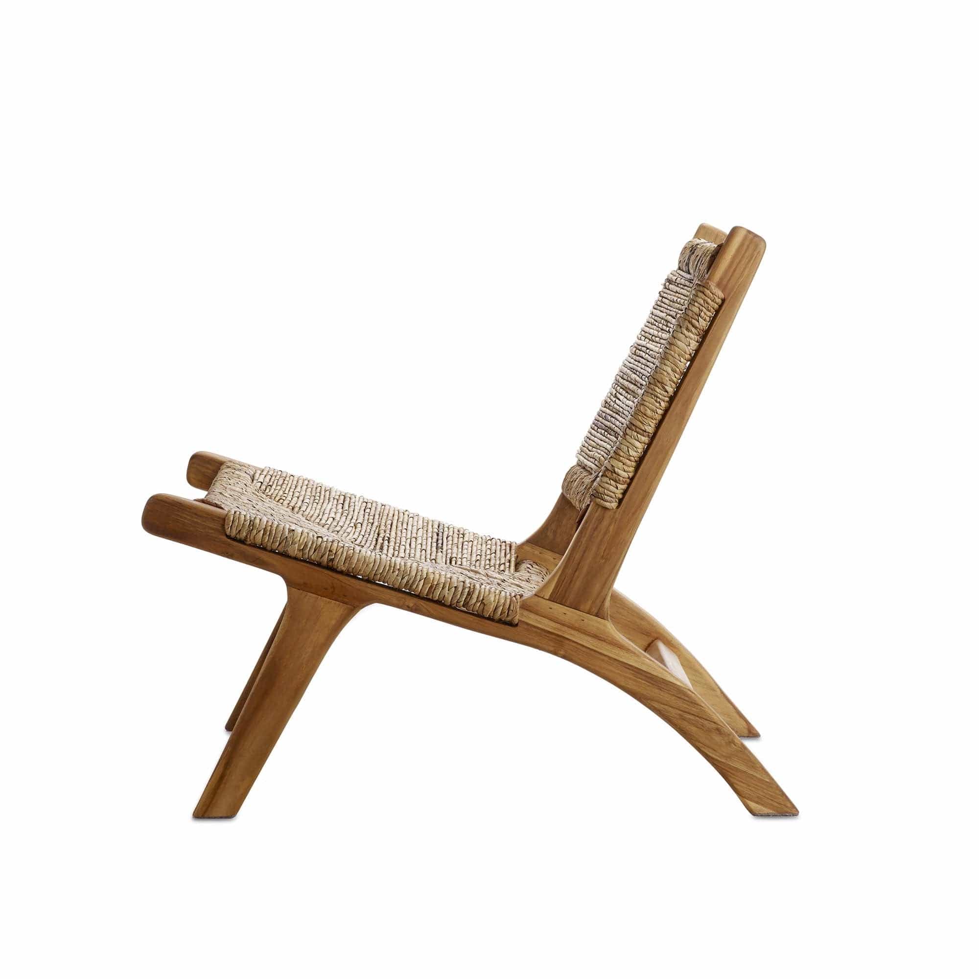 Natural Banana Tree Bark Lounge Chair - Mid-Century Modern Style for Elegant Comfort