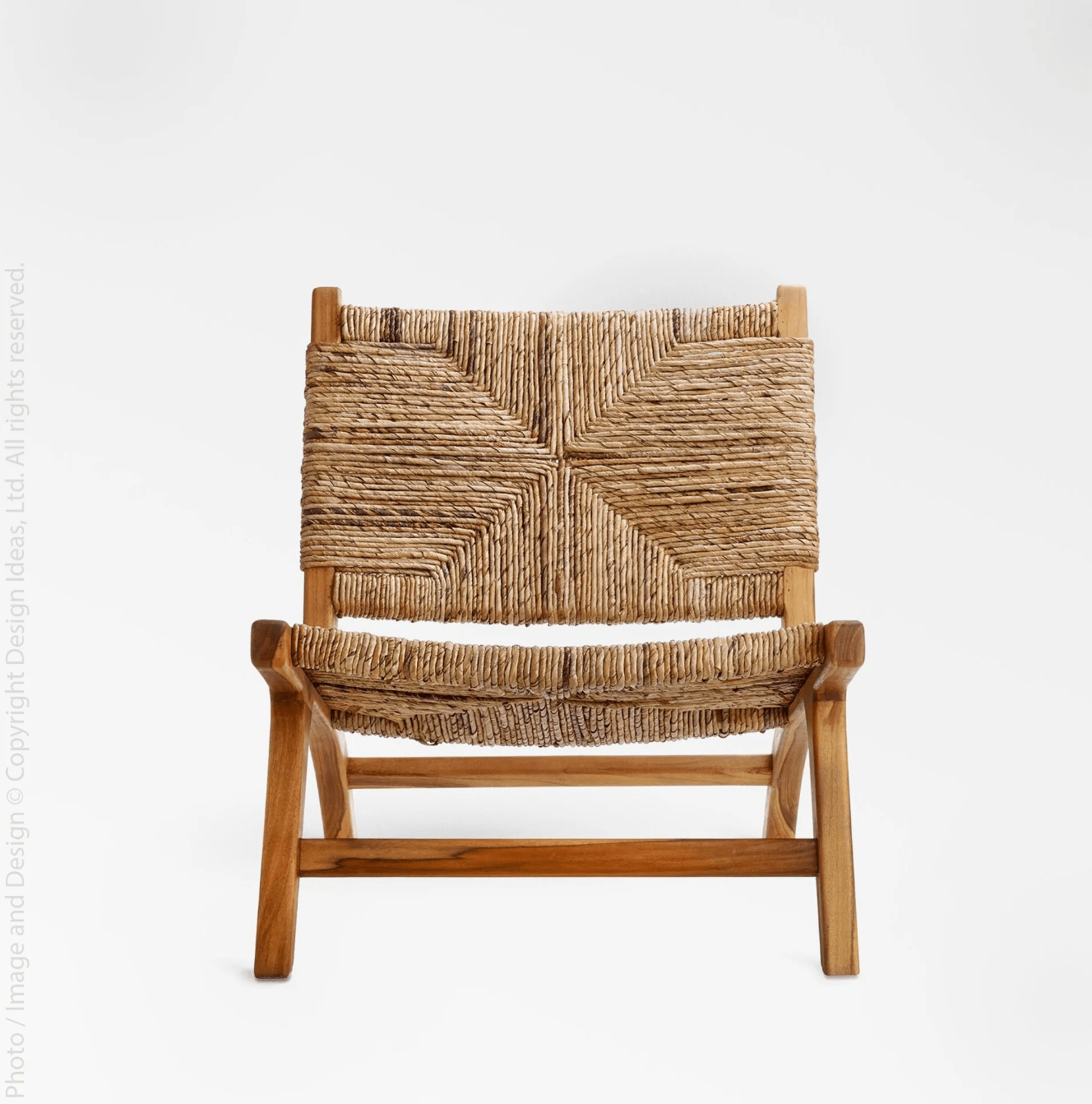 Natural Banana Tree Bark Lounge Chair - Mid-Century Modern Style for Elegant Comfort