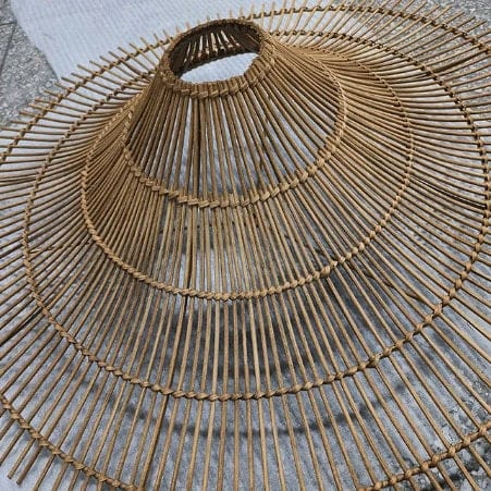 Natural Rattan Pendant Light – Handcrafted Wicker Lampshade for Indoor and Outdoor Decor