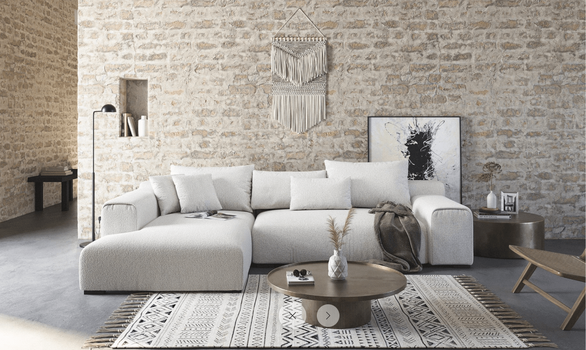 Oversized Modular L-Shaped Sectional Sofa Set – 4-Seat Corner Couch with Right Chaise, Wool-Like Fabric Left Chaise