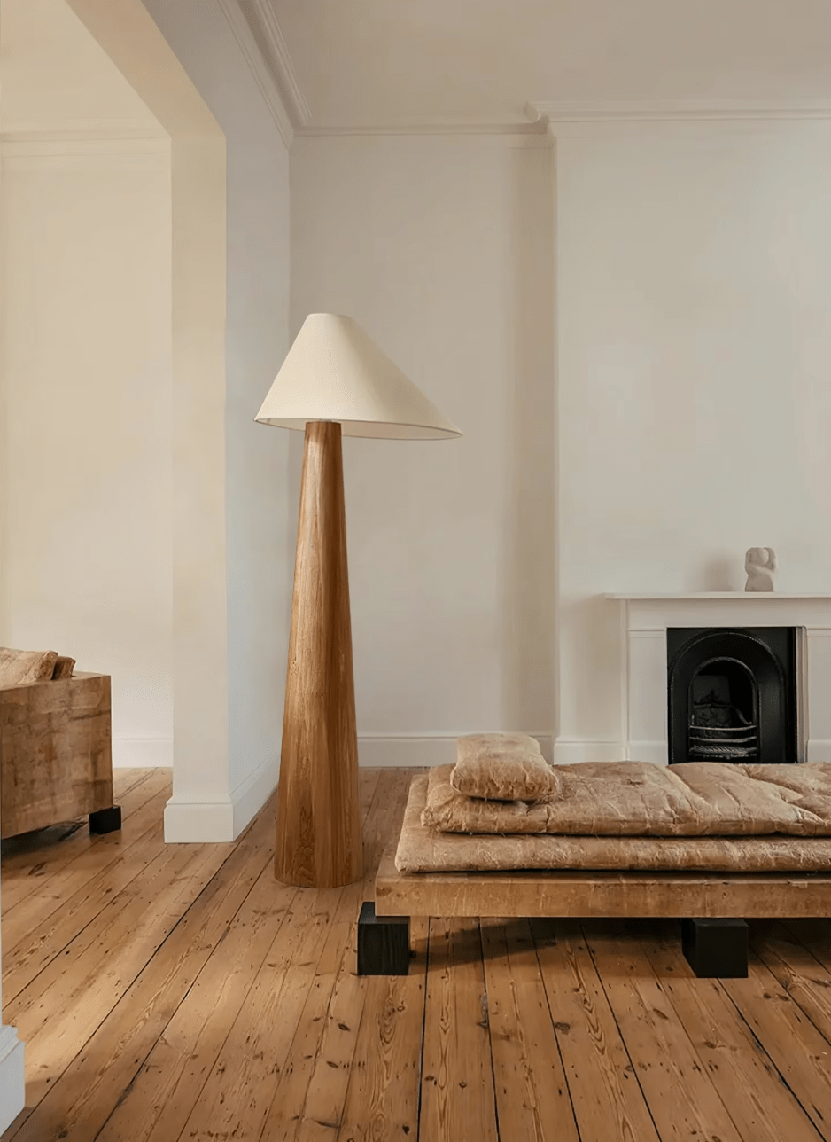 Pre-order Modern Wooden Floor Lamp - Stylish Home Decor - Tall Standing Lamp for Living Room, Bedroom, and Study ( Small-Batch Created)