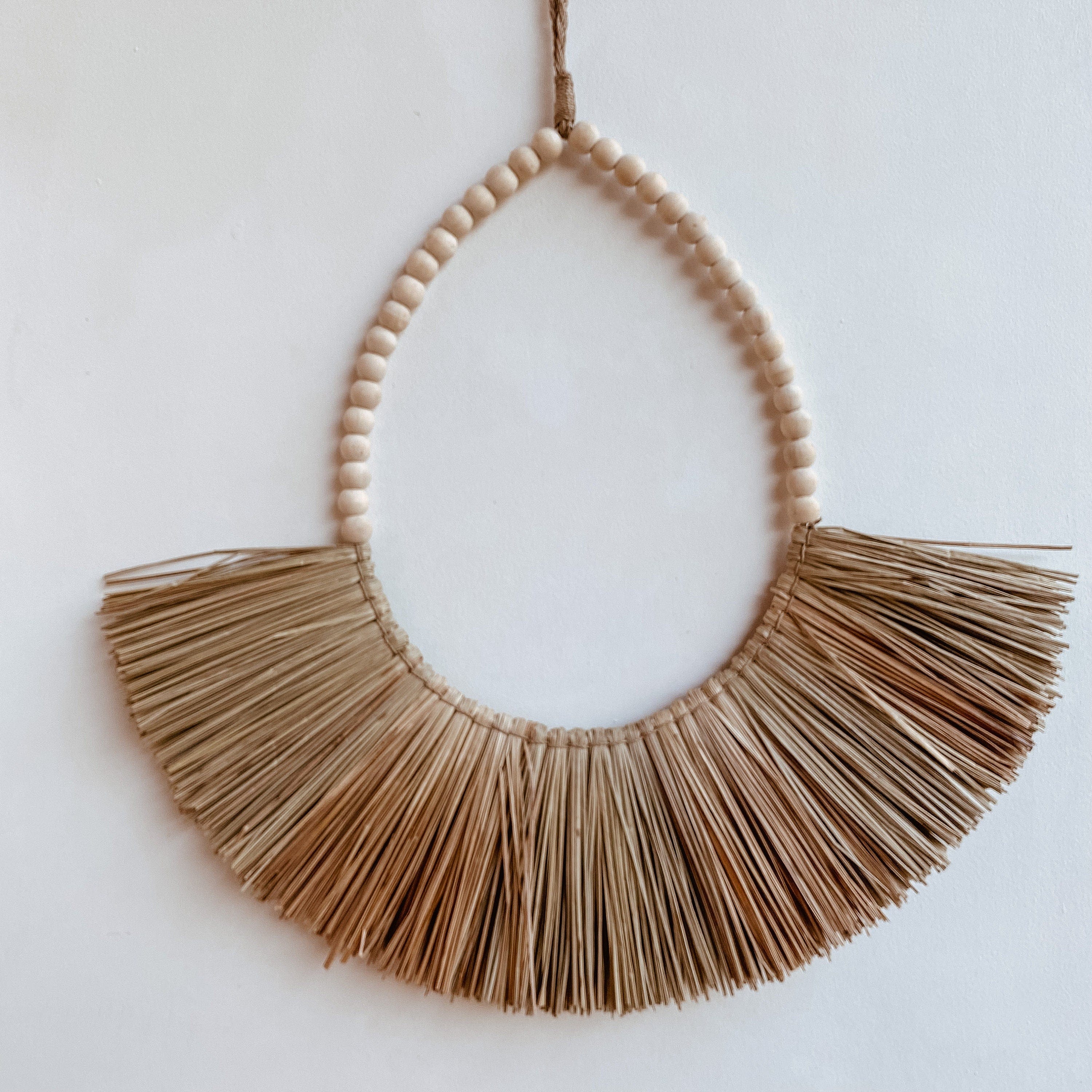 Raffia Seagrass Bohemian Coastal Necklace Wall Decor