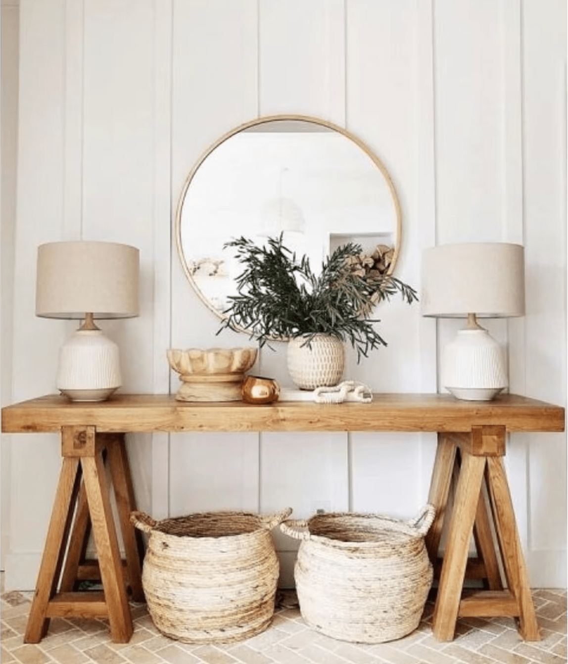 Rustic Console Table - Handcrafted Wood Finish - Solid Wood Entryway, Sofa, or Hallway Table