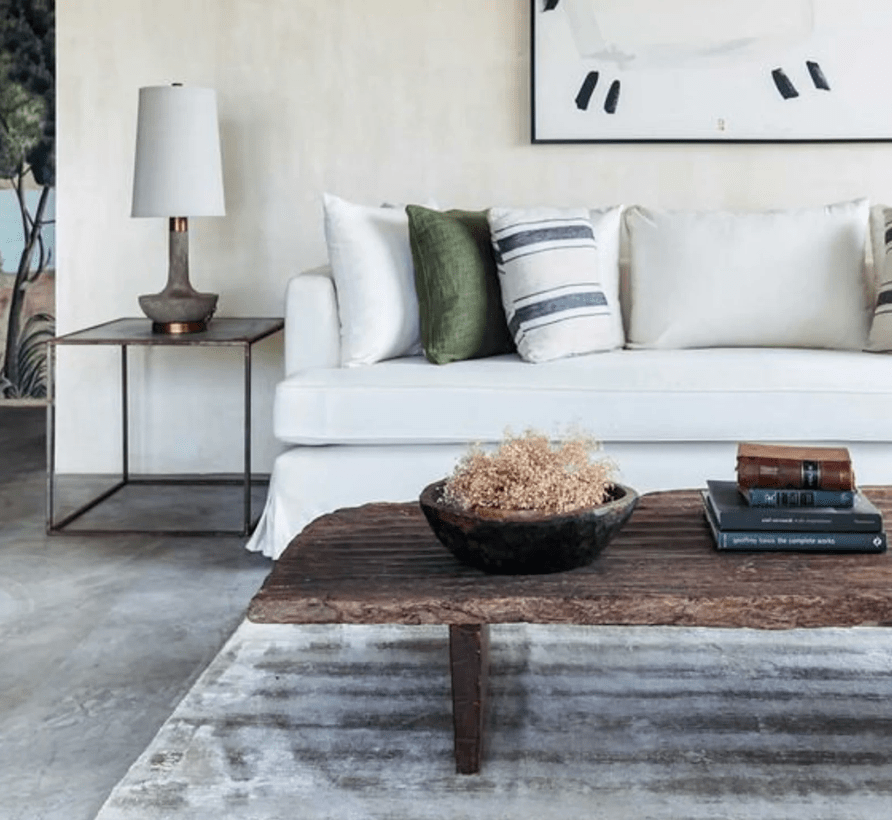 Rustic Dark Brown Coffee Table - A Century-Old Wooden Centerpiece for Your Living Room