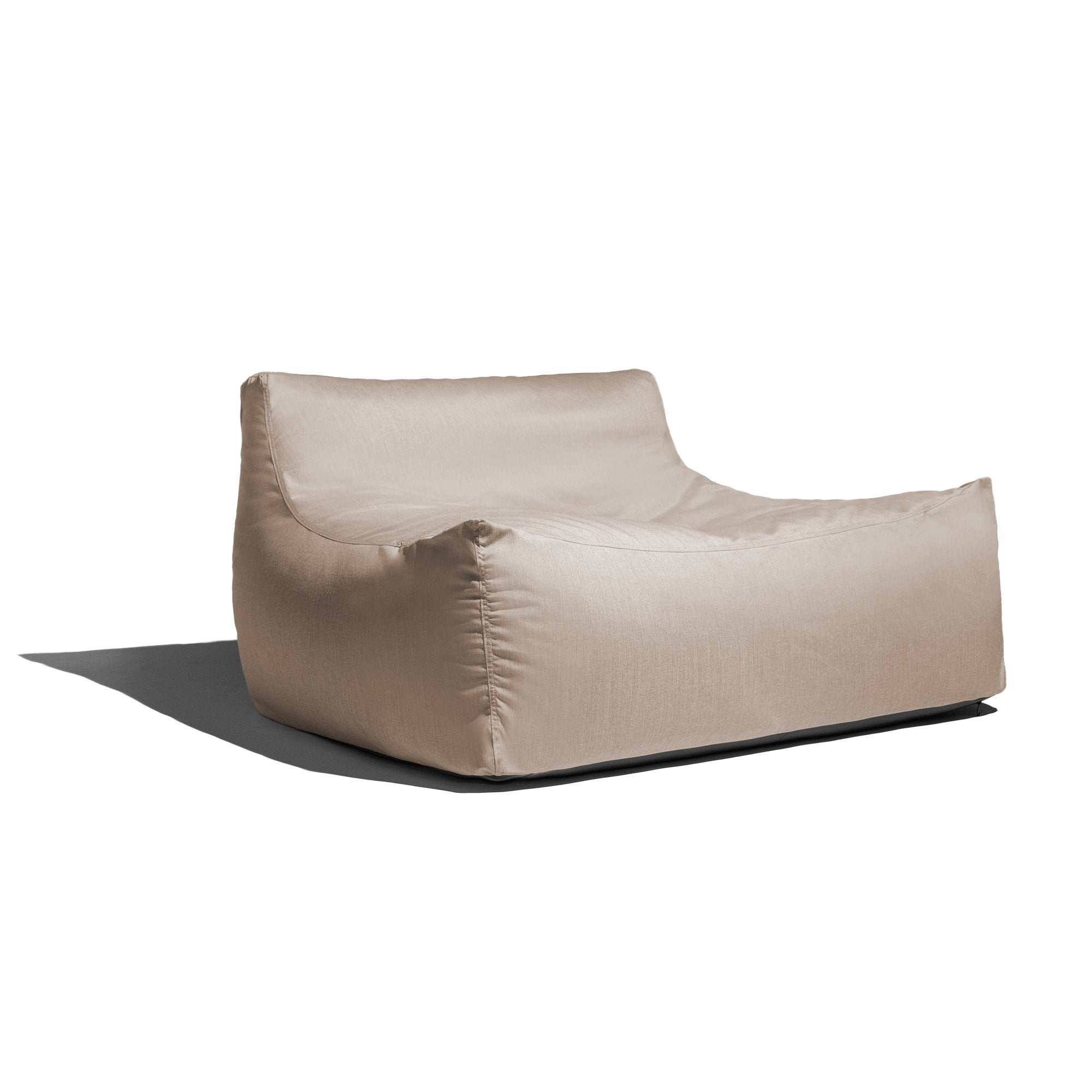 Sunbrella Outdoor Bean Bag Loveseat for Patio and Poolside, Flax Color