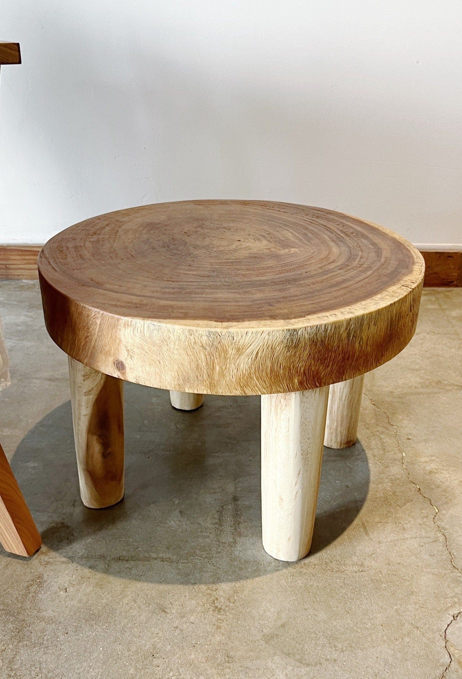 Unique Acacia Wood Stool, End Table, or Coffee Table – Modern and Versatile Home Accent