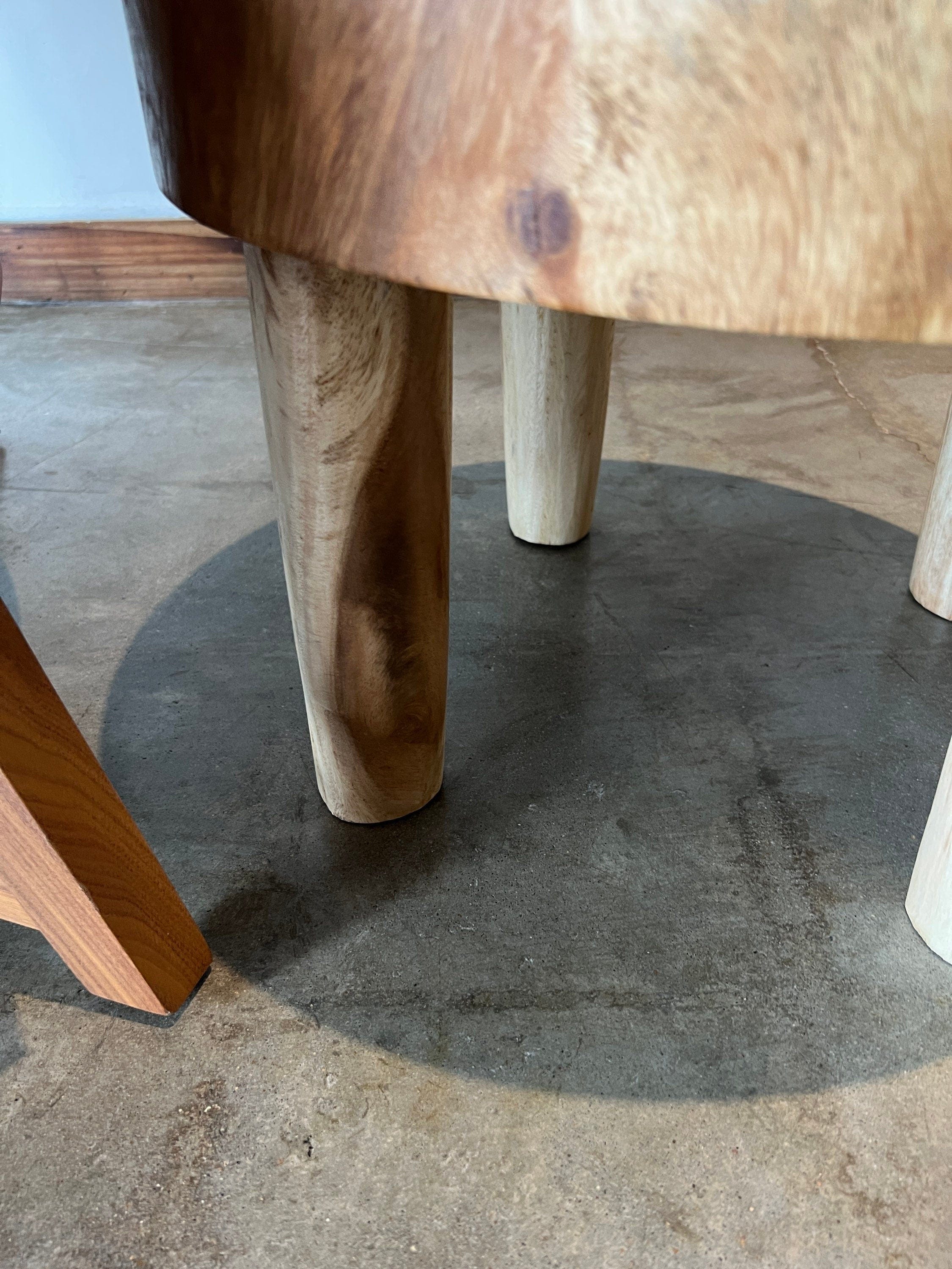 Unique Acacia Wood Stool, End Table, or Coffee Table – Modern and Versatile Home Accent