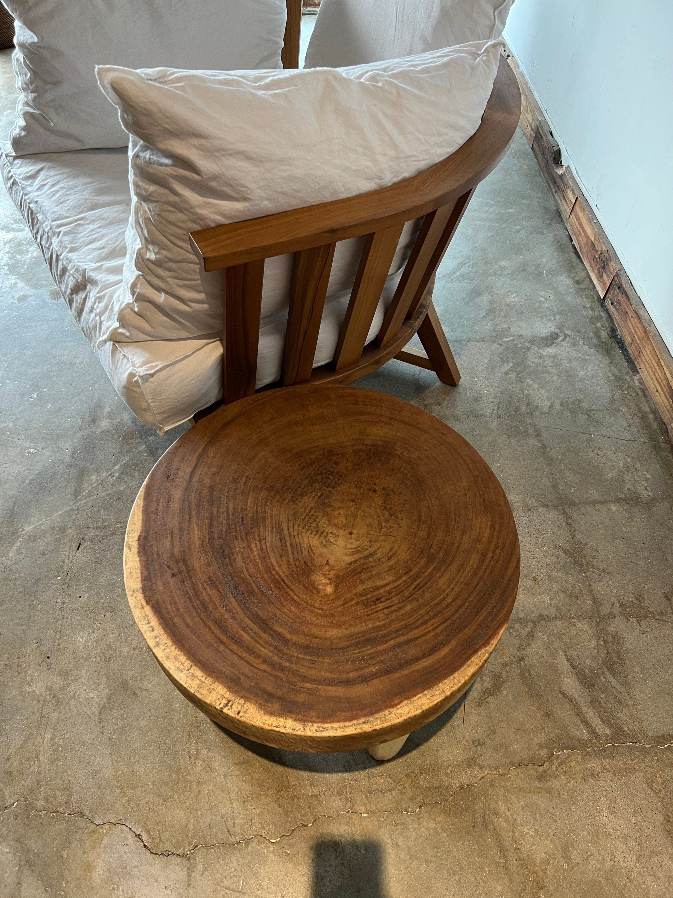 Unique Acacia Wood Stool, End Table, or Coffee Table – Modern and Versatile Home Accent