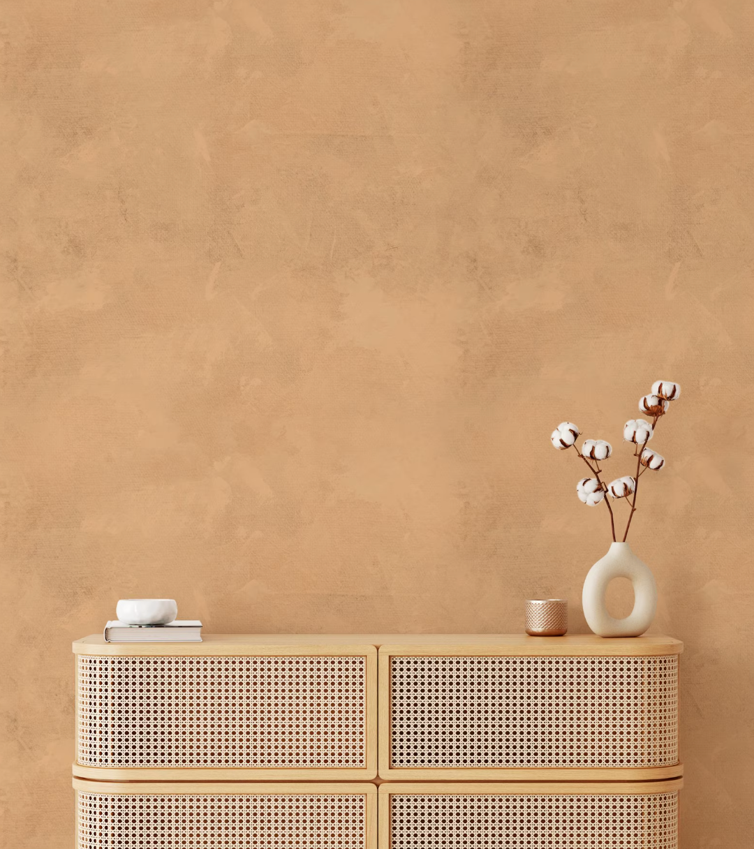 Yellow Limewash Wallpaper – Peel and Stick or Traditional Removable Wallpaper – Faux Plaster Wall Texture – Neutral Aesthetic Wall Covering – Easy DIY Installation