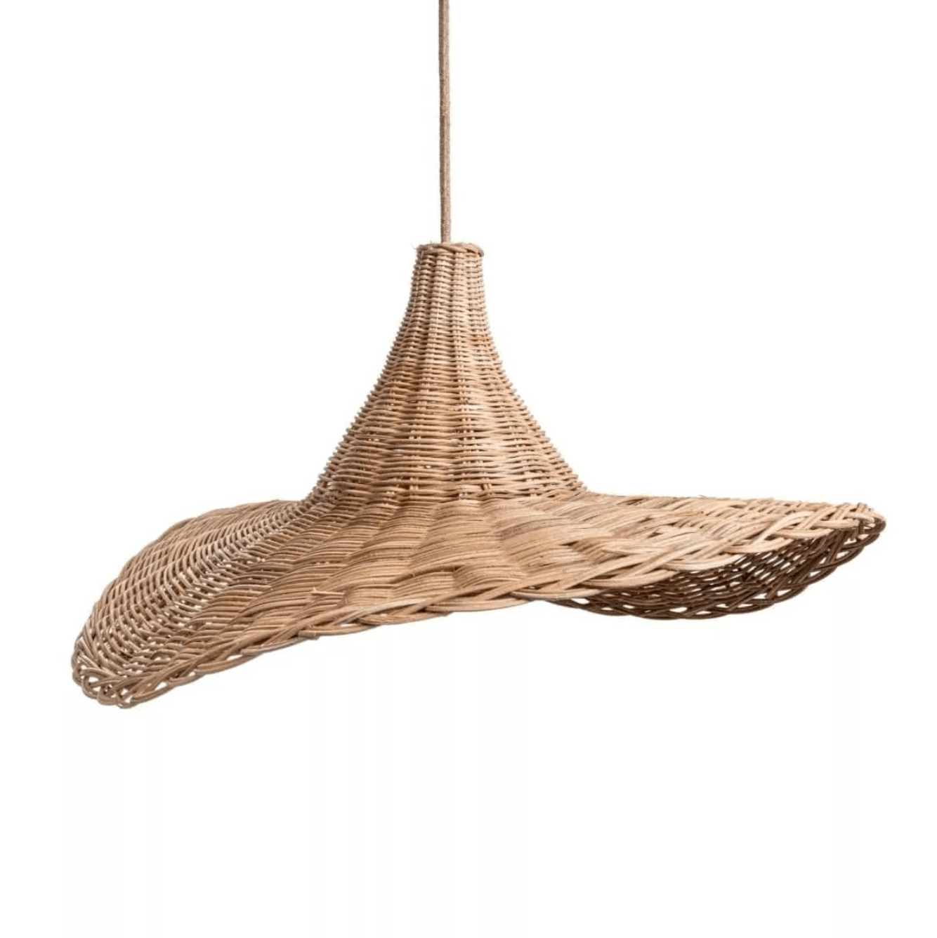 Zen Rattan Pendant Light - Handcrafted Elegance, Natural Beauty - 19.5"