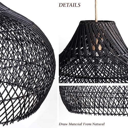 Artisanal Rattan Pendant Light - Captivating Design, Natural Materials - 26*19.5 inches