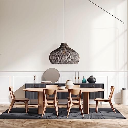 Artisanal Rattan Pendant Light - Captivating Design, Natural Materials - 26*19.5 inches