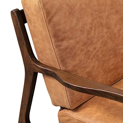 Cognac Tan Lounge Chair - Modern Elegance and Supreme Comfort